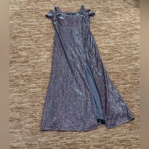 Night Way Collections Glittering Dress in Purple and Silver
